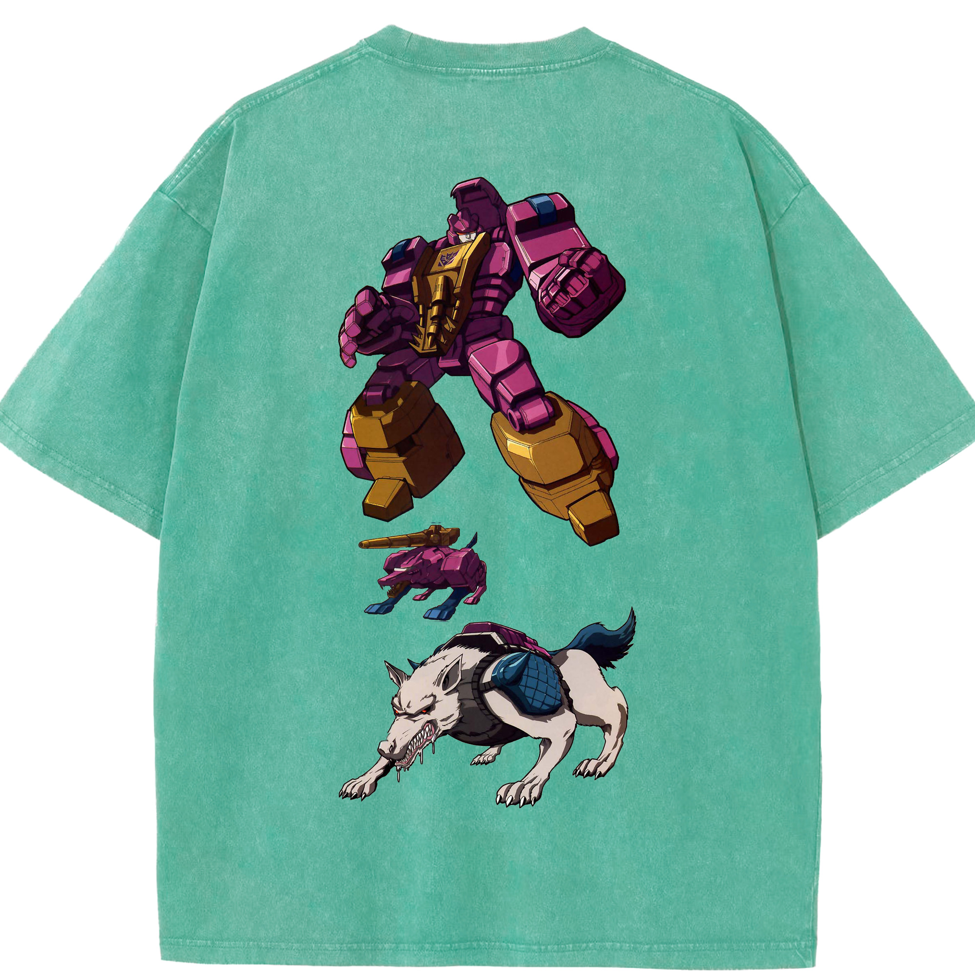 （画像用）  綿100% ヴィンテージ風 半袖Tシャツ（背面プリント）